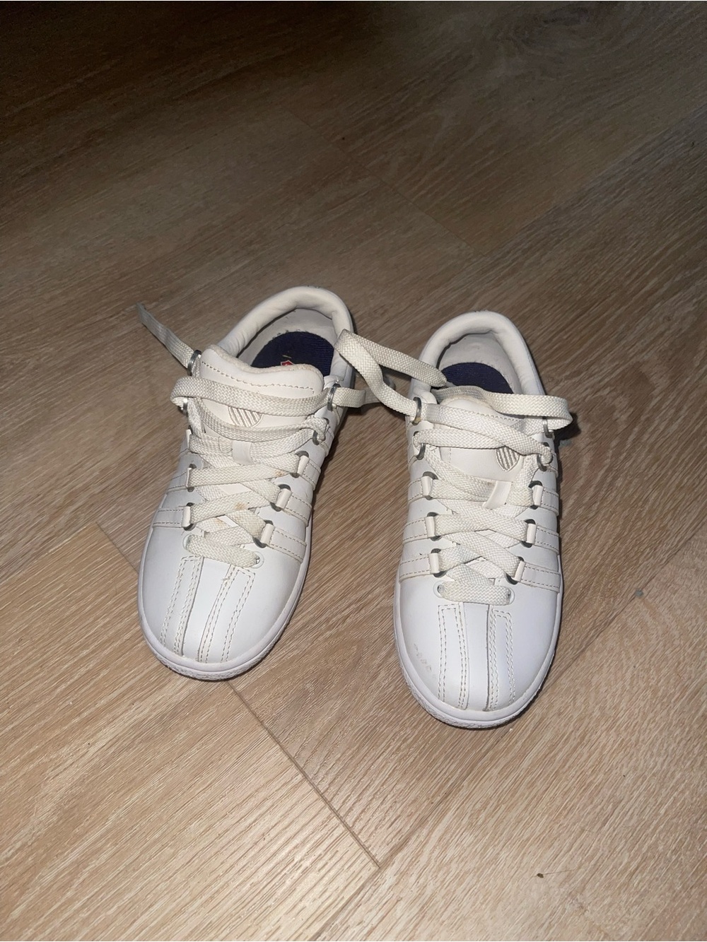 K-Swiss Off-White Kids Leather Sneakers